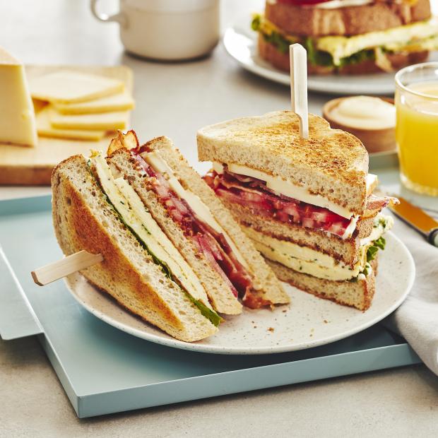OKA cheese breakfast sandwich