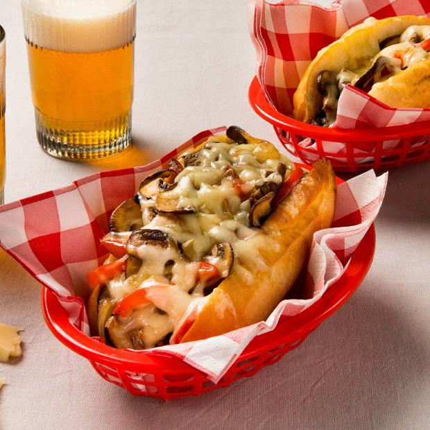 OKA cheesesteak sandwich