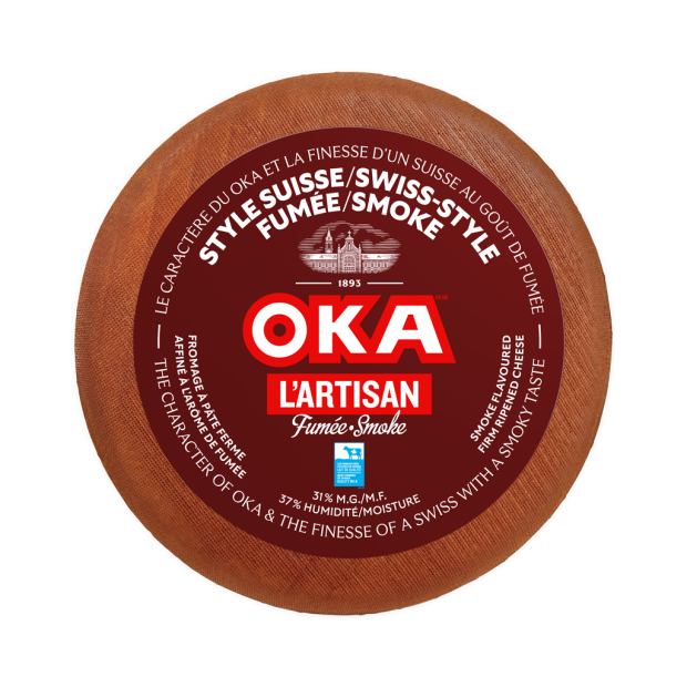 OKA Swiss-style Smoke Cheese Wheel and Wedge