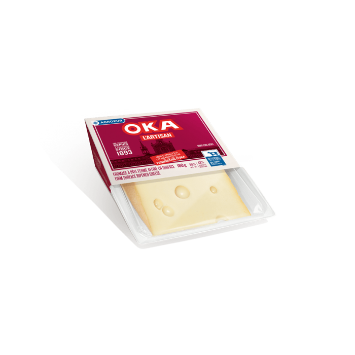 Fromage OKA L'Artisan emballage pointe 180 grammes Fromage OKA L'Artisan emballage pointe 180 grammes