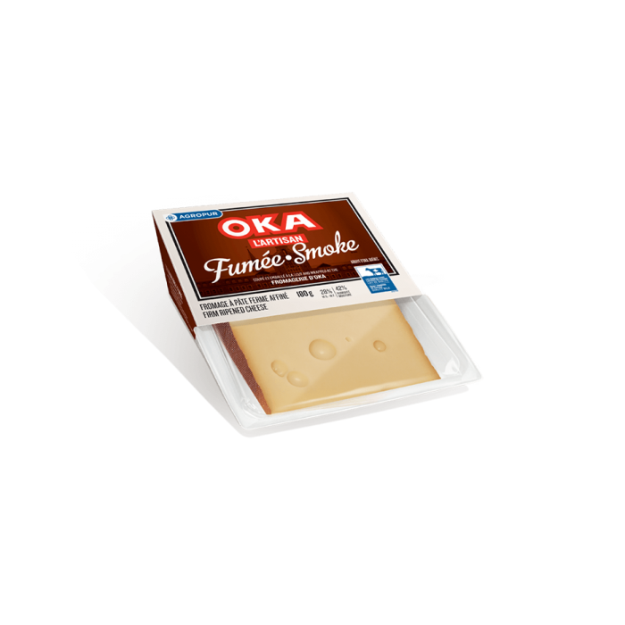 Fromage OKA Artisan Fumée Emballage Pointe 180 Grammes Fromage OKA Artisan Fumée Emballage Pointe 180 Grammes