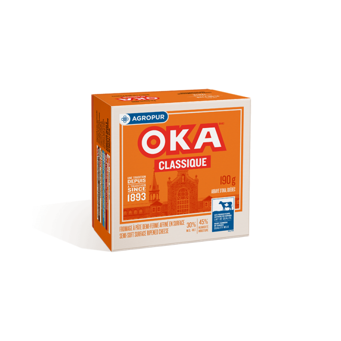 Fromage OKA Classique emballage meule 190 grammes Fromage OKA Classique emballage meule 190 grammes