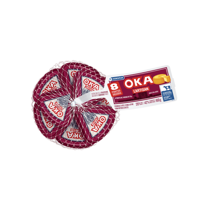 OKA L'Artisan Cheese 8 x 20 Grams Individual Portions Packaging OKA L'Artisan Cheese 8 x 20 Grams Individual Portions Packaging