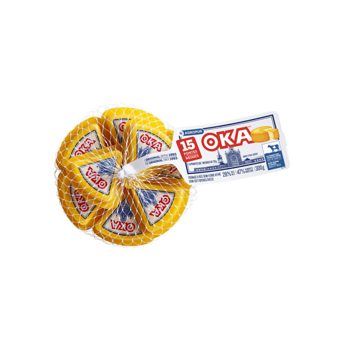 OKA Cheese 15 x 20 Grams Individual Portions Packaging OKA Cheese 15 x 20 Grams Individual Portions Packaging