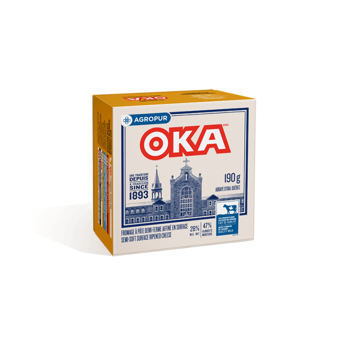 OKA Cheese 180 Grams Wheel Packaging OKA Cheese 180 Grams Wheel Packaging