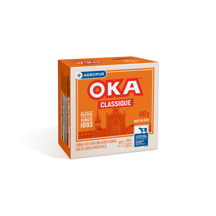 OKA Classique Cheese 190 Grams Wheel Packaging OKA Classique Cheese 190 Grams Wheel Packaging