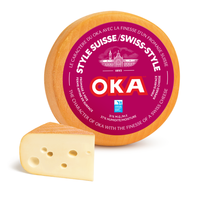 Fromage OKA Style suisse pointes coupées en magasin