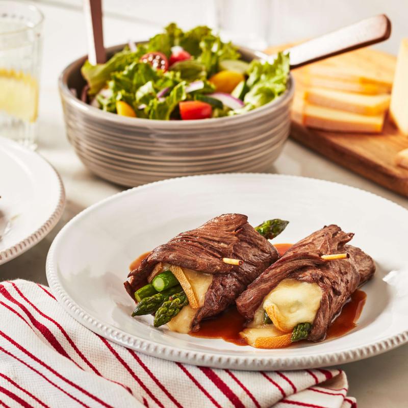 OKA cheese raclette stuffed skirt steak