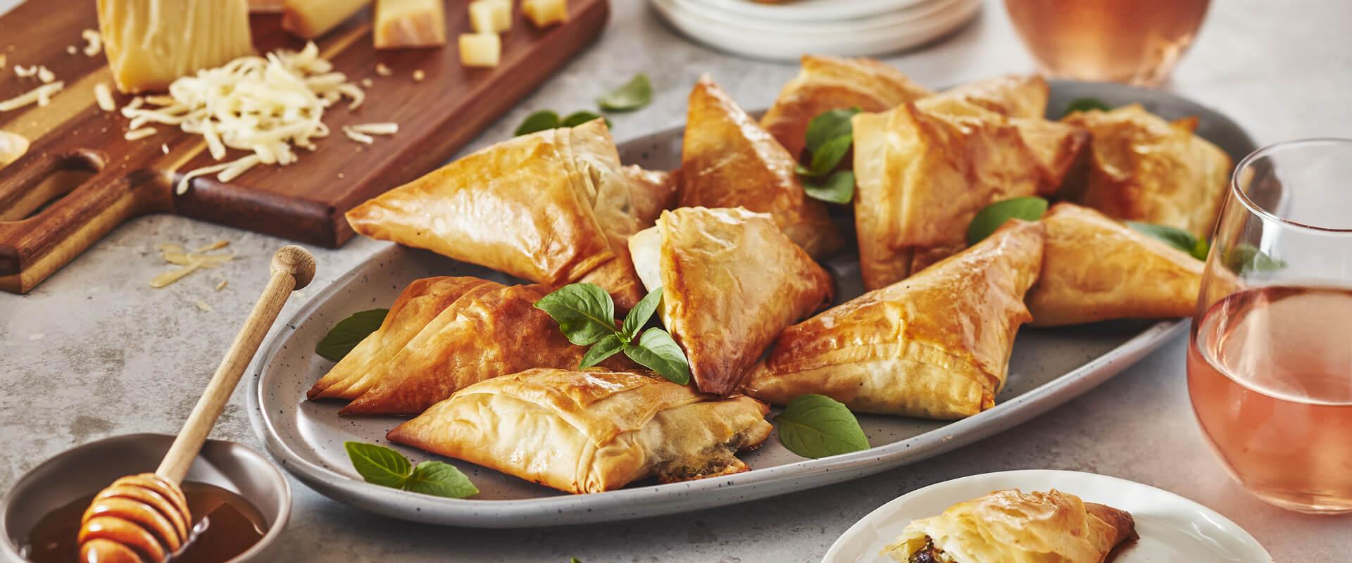 Phyllo Pastry with Nuts, Cranberries & OKA Raclette