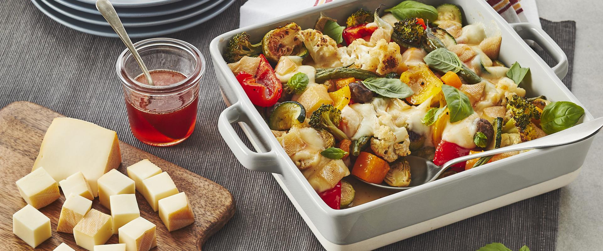 Roasted Vegetables with OKA and Spicy Honey