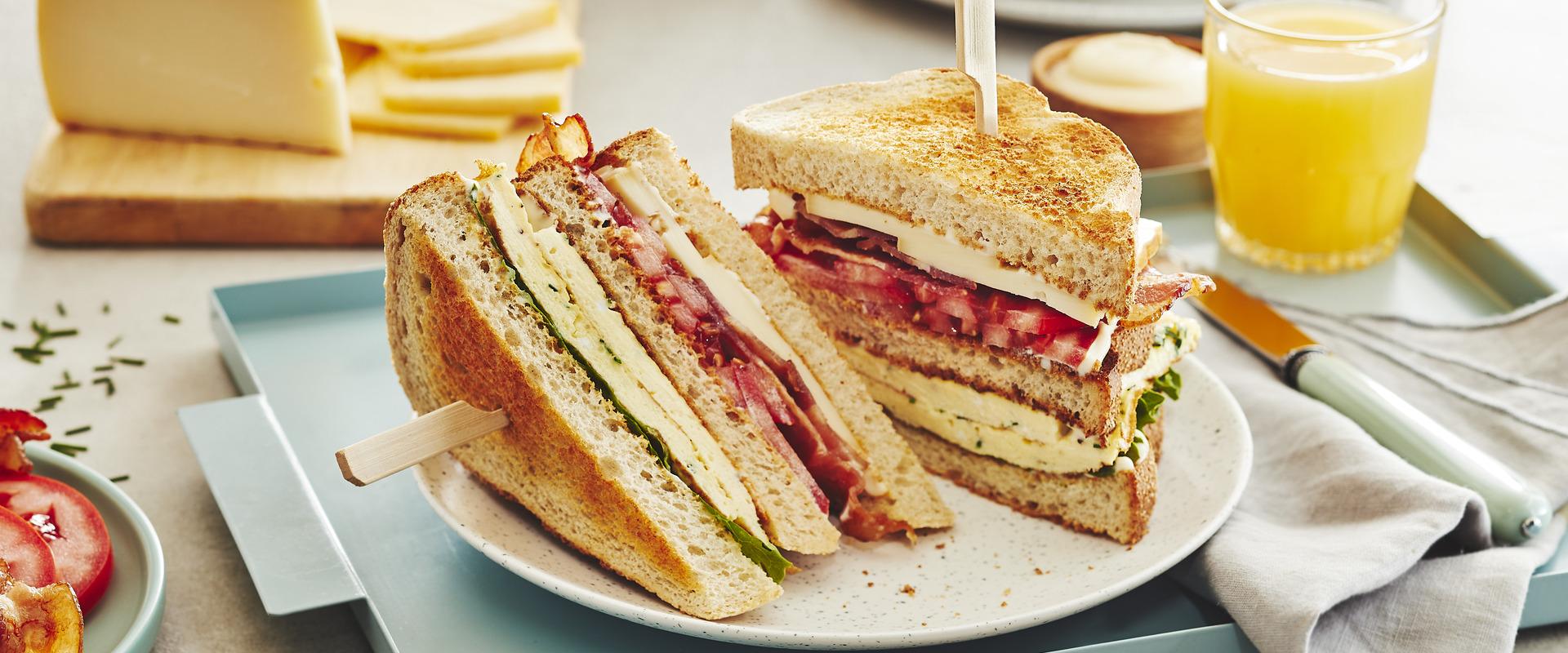 OKA cheese breakfast sandwich