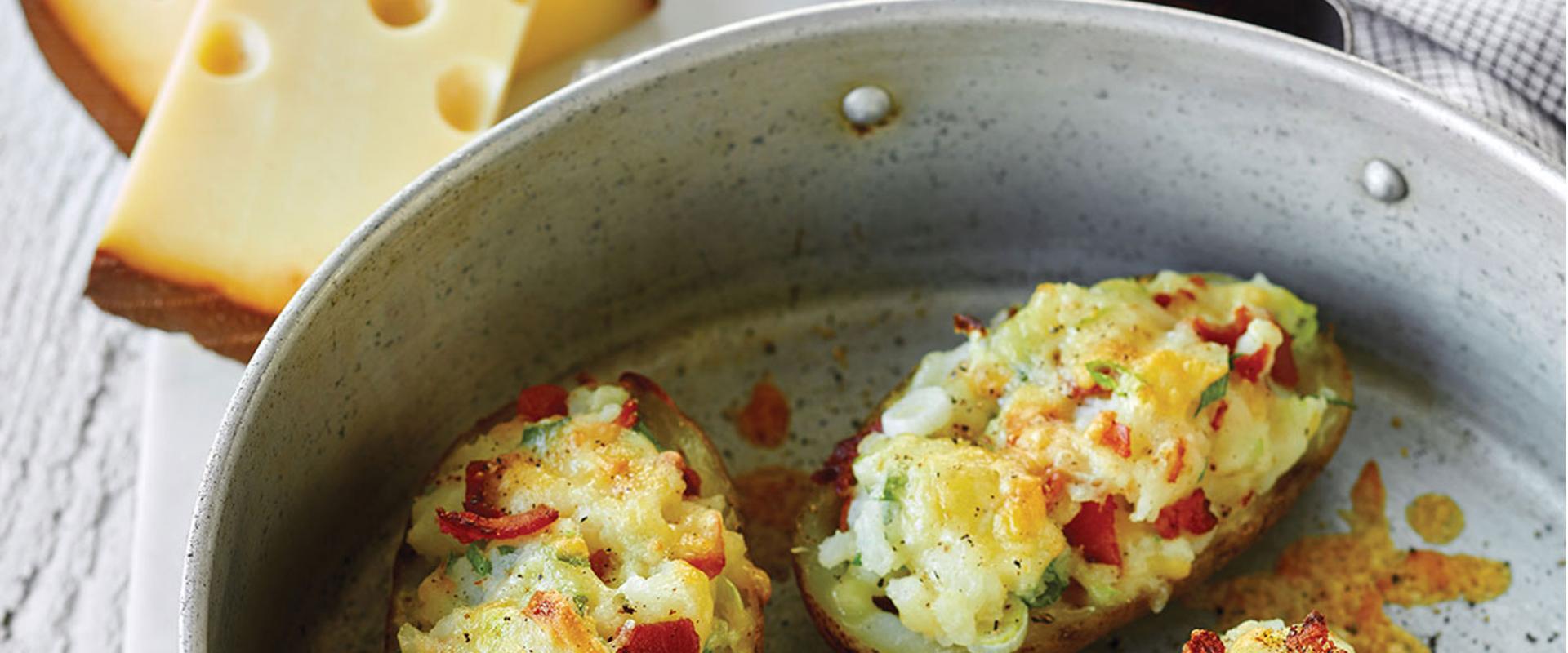 OKA Swiss-style Smoke stuffed potatoes