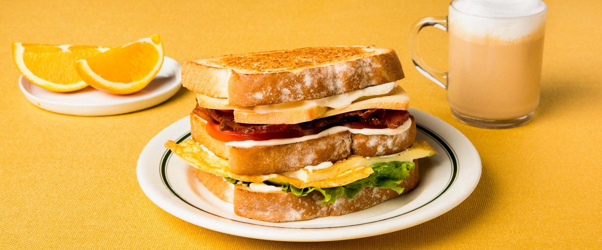 OKA cheese breakfast sandwich